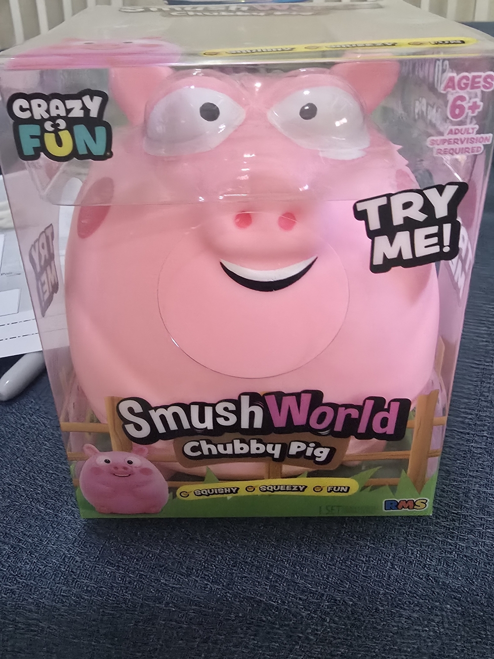 SmushWorld Chubby Pig Plush Toy - Pink